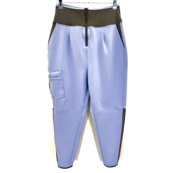 FREE PEOPLE MOVEMENT Round the Block Blue Gray High Waist Barrel Leg Jogger Sz M - Picture 3 of 9